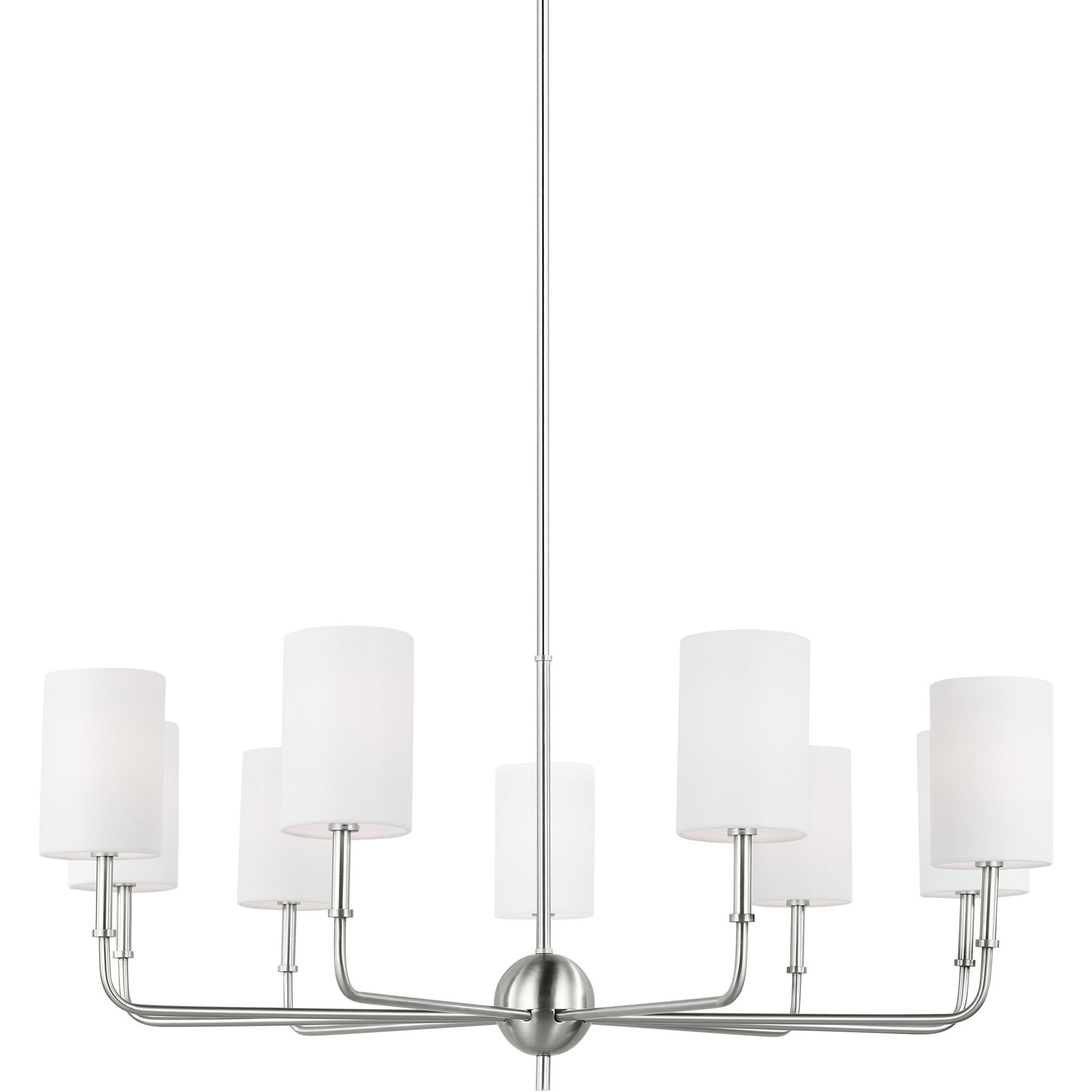 Foxdale 9 Light 36 inch Brushed Nickel Chandelier Ceiling Light