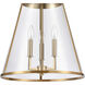 Judy 3 Light 16 inch Satin Brass Pendant Ceiling Light