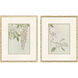 Kiku Green and Multi and Rust and Yellow Framed Art