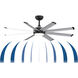 Stellar Custom Silver Fan Motor, Blades Sold Separately