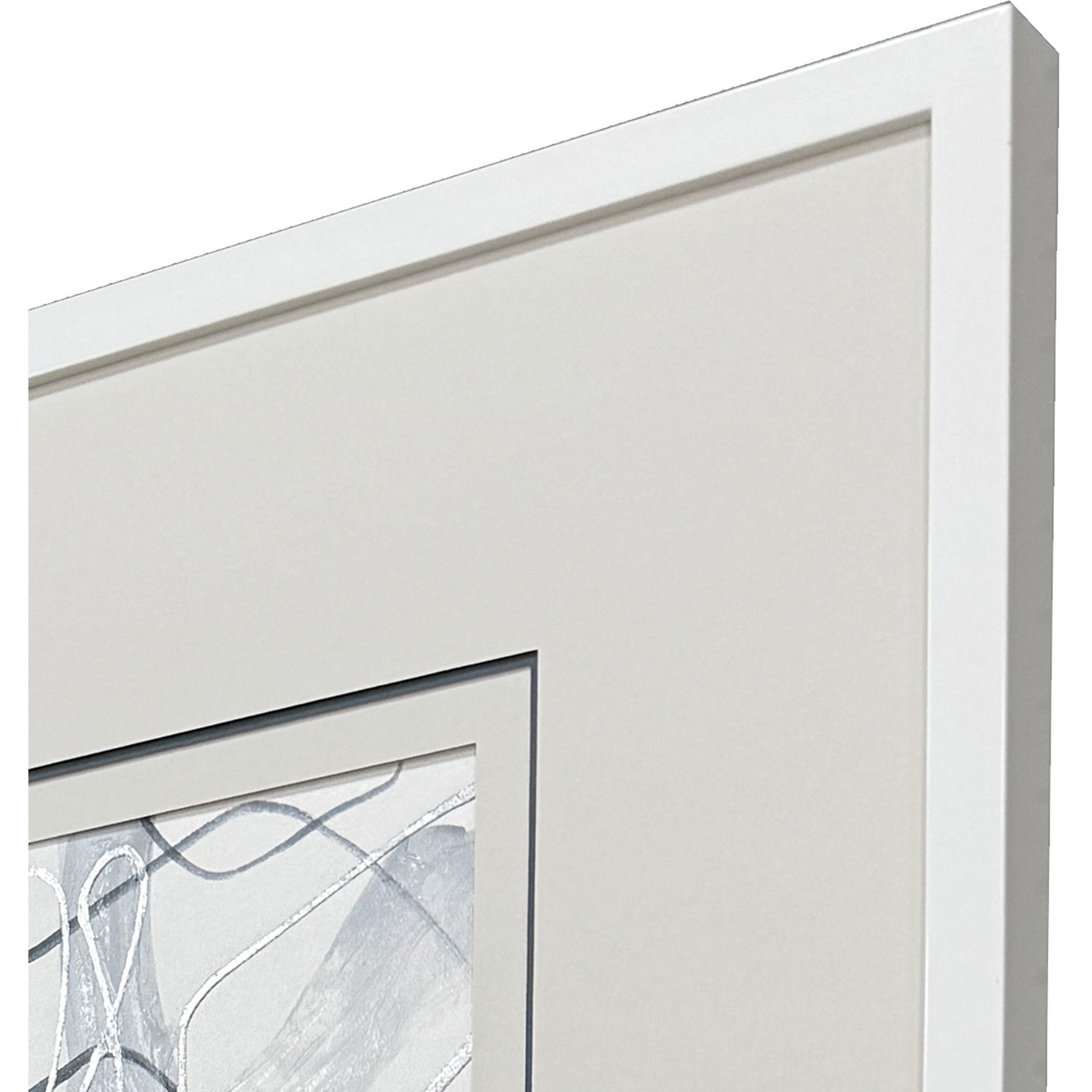 Pathways Blue and White and Metallic Framed Art, The Studio