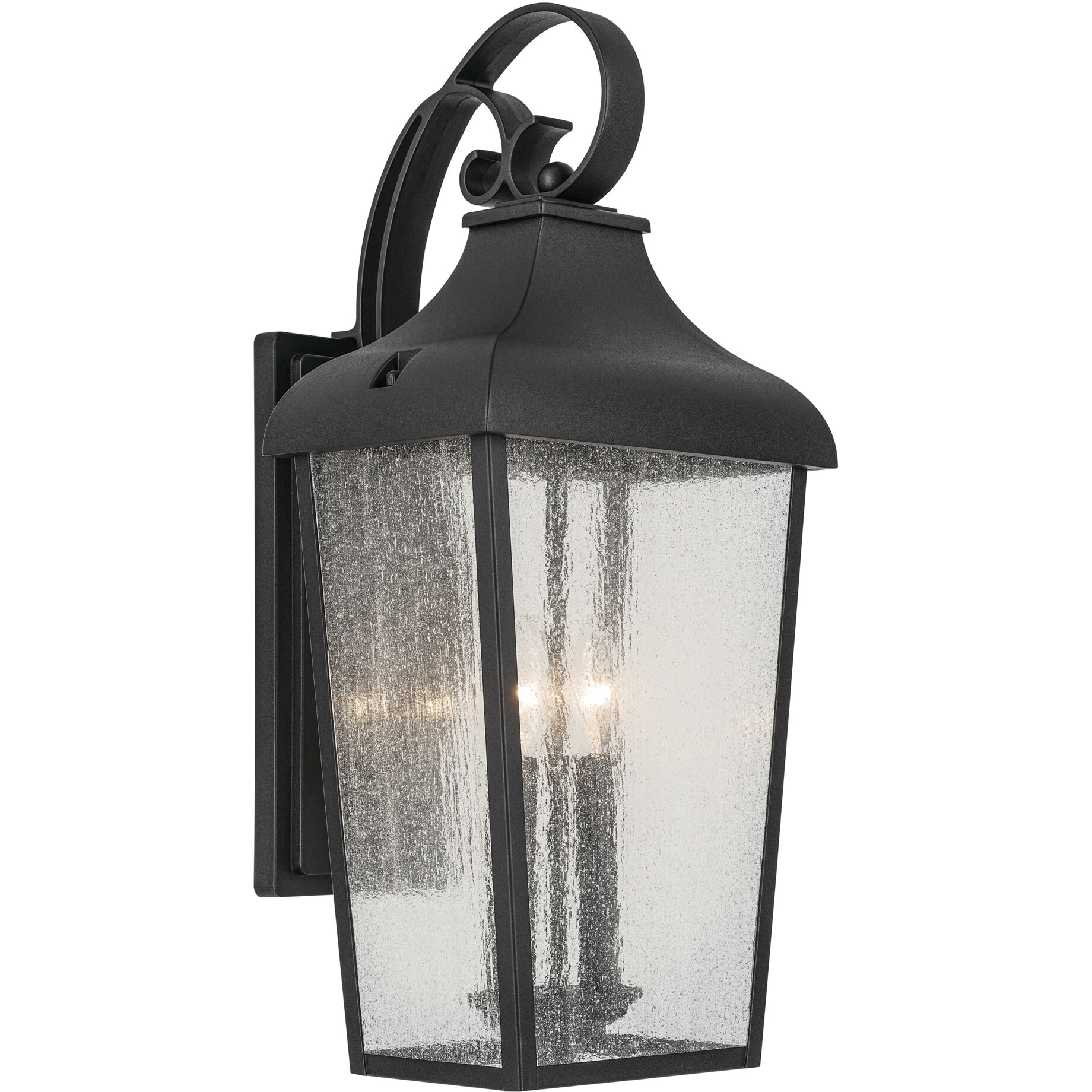 Forestdale 2 Light 21.5 inch Textured Black Outdoor Wall Sconce, Large