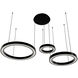 Aria LED 59 inch Polished Black Gunmetal Chrome Multi Port Pendant Ceiling Light