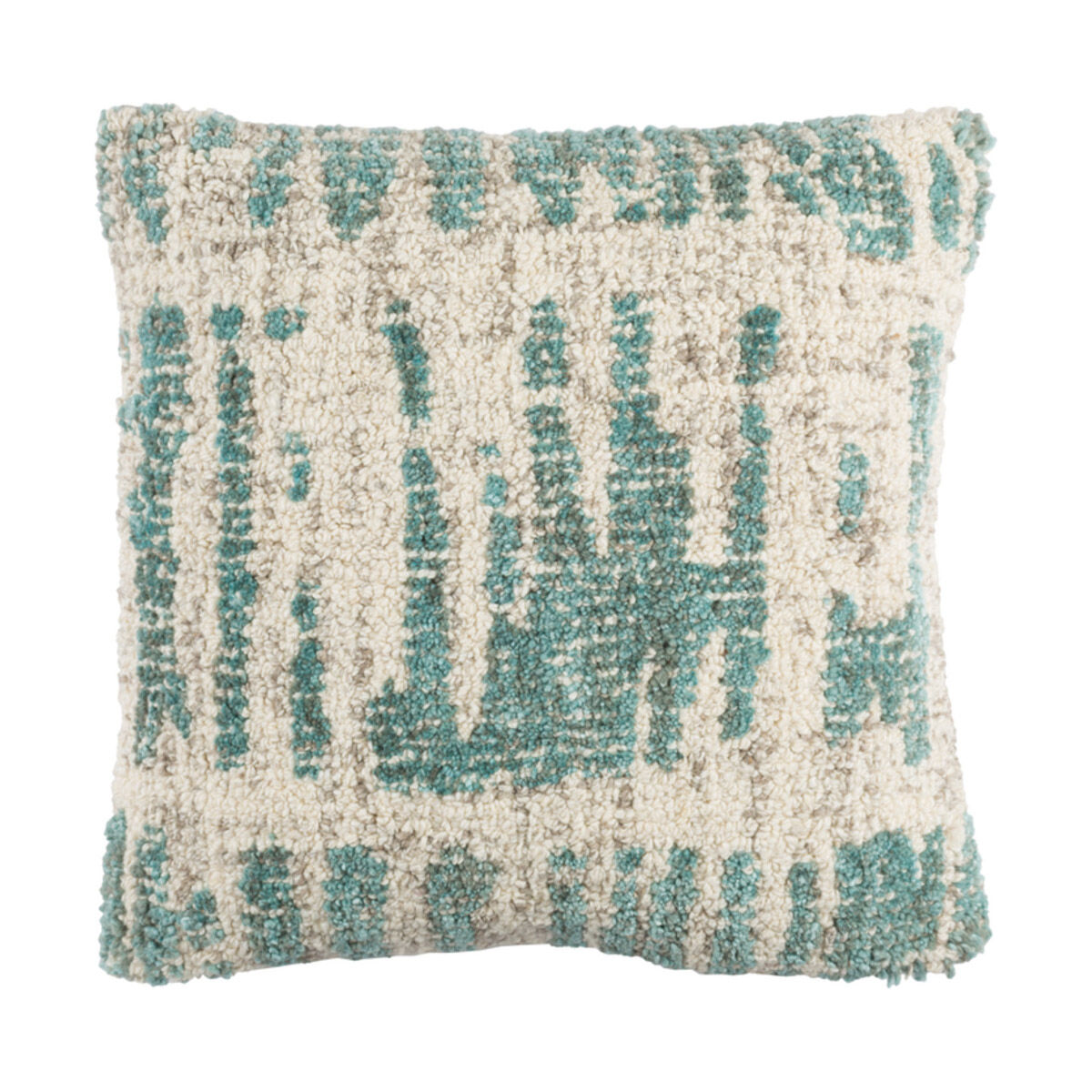 Primal 20 X 20 inch Cream and Mint Throw Pillow
