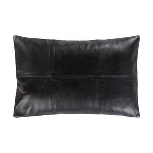 Leonora 20 X 20 inch Black Pillow Cover, Lumbar