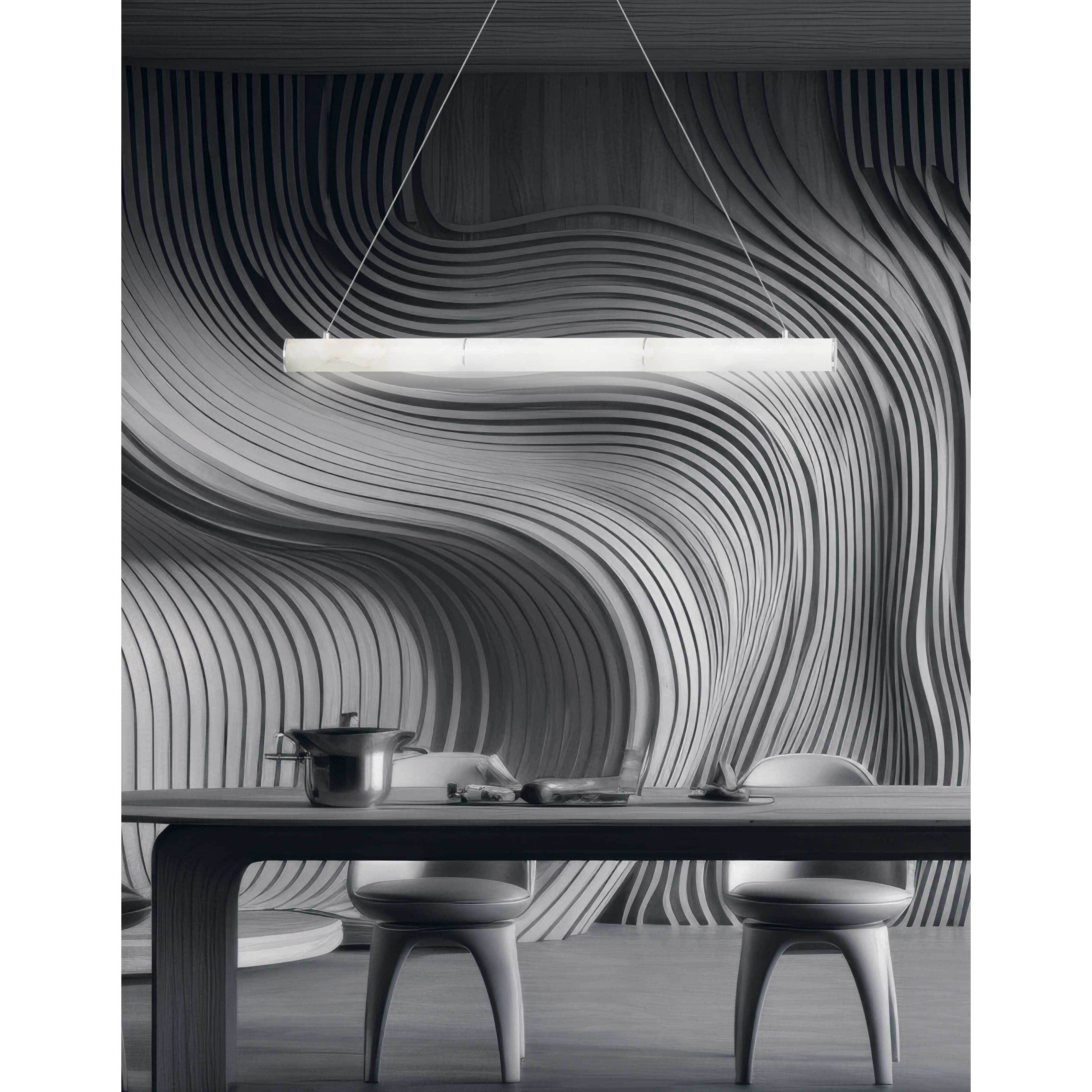 Reuben LED 40 inch Polished Chrome Horizontal Pendant Ceiling Light