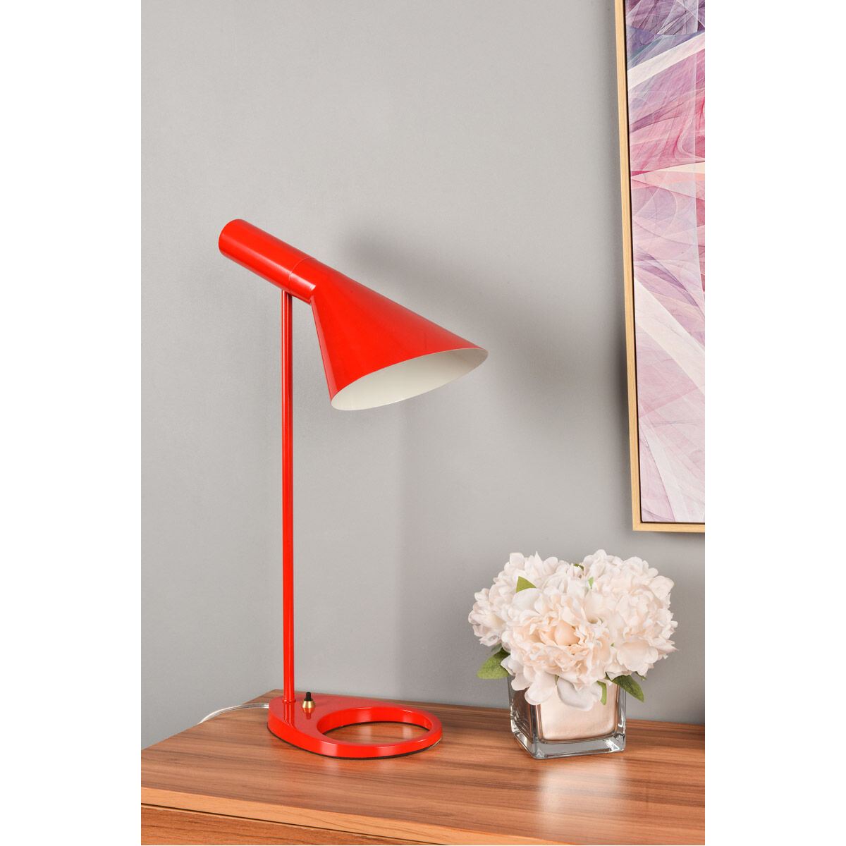 Juniper 20.3 inch 40 watt Red Table Lamp Portable Light
