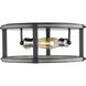Kirkland 3 Light 16.25 inch Ashen Barnboard Flush Mount Ceiling Light