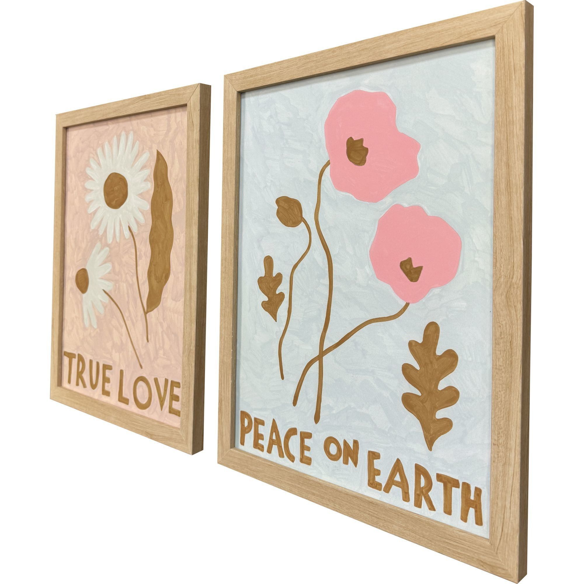 Whimsical Bloom Whimsical Dream Whimsical Oasis Pink and Green and Blue and Teal Framed Art, Propac