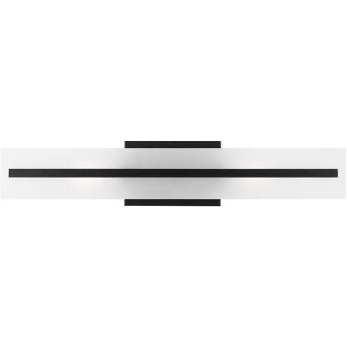 Dex 2 Light 4.75 inch Midnight Black Bath Vanity Wall Light