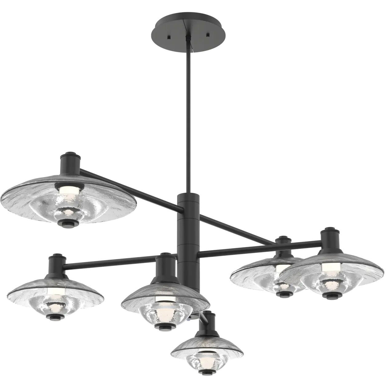 Atmosphere Cirrus LED Graphite Mobile Chandelier Ceiling Light in 3000K LED, Smoke Granite