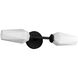 Alora Mood Krysta 2 Light 3.75 inch Matte Black Bath Vanity Light Wall Light