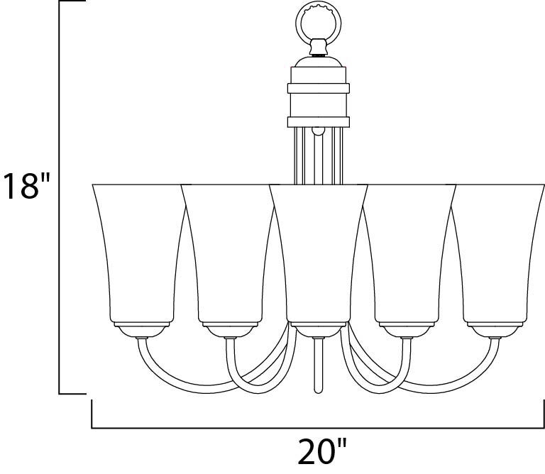 Logan 5 Light 20 inch Oil Rubbed Bronze Chandelier Ceiling Light