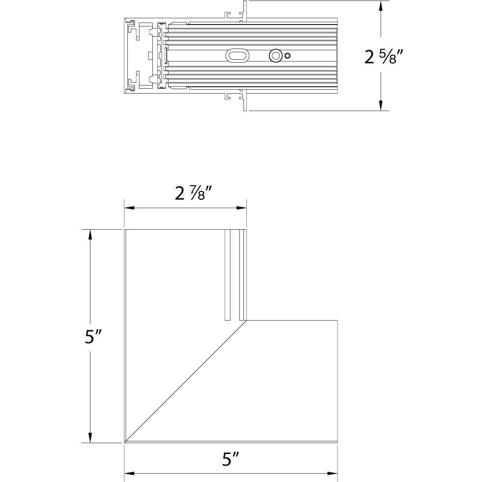 Ventrix Black Track Component Ceiling Light