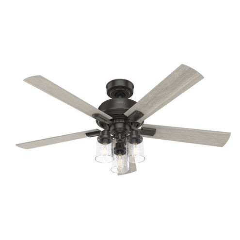 Hartland 52 inch Noble Bronze with Light Gray Oak Blades Ceiling Fan