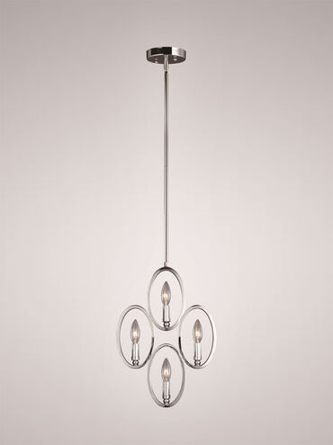 Aura 4 Light 0.75 inch Chrome Pendant Ceiling Light