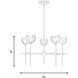 Bohemian LED 26 inch Natural Brass Chandelier Ceiling Light