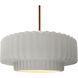Radiance LED 16.25 inch Bisque and Polished Brass Pendant Ceiling Light