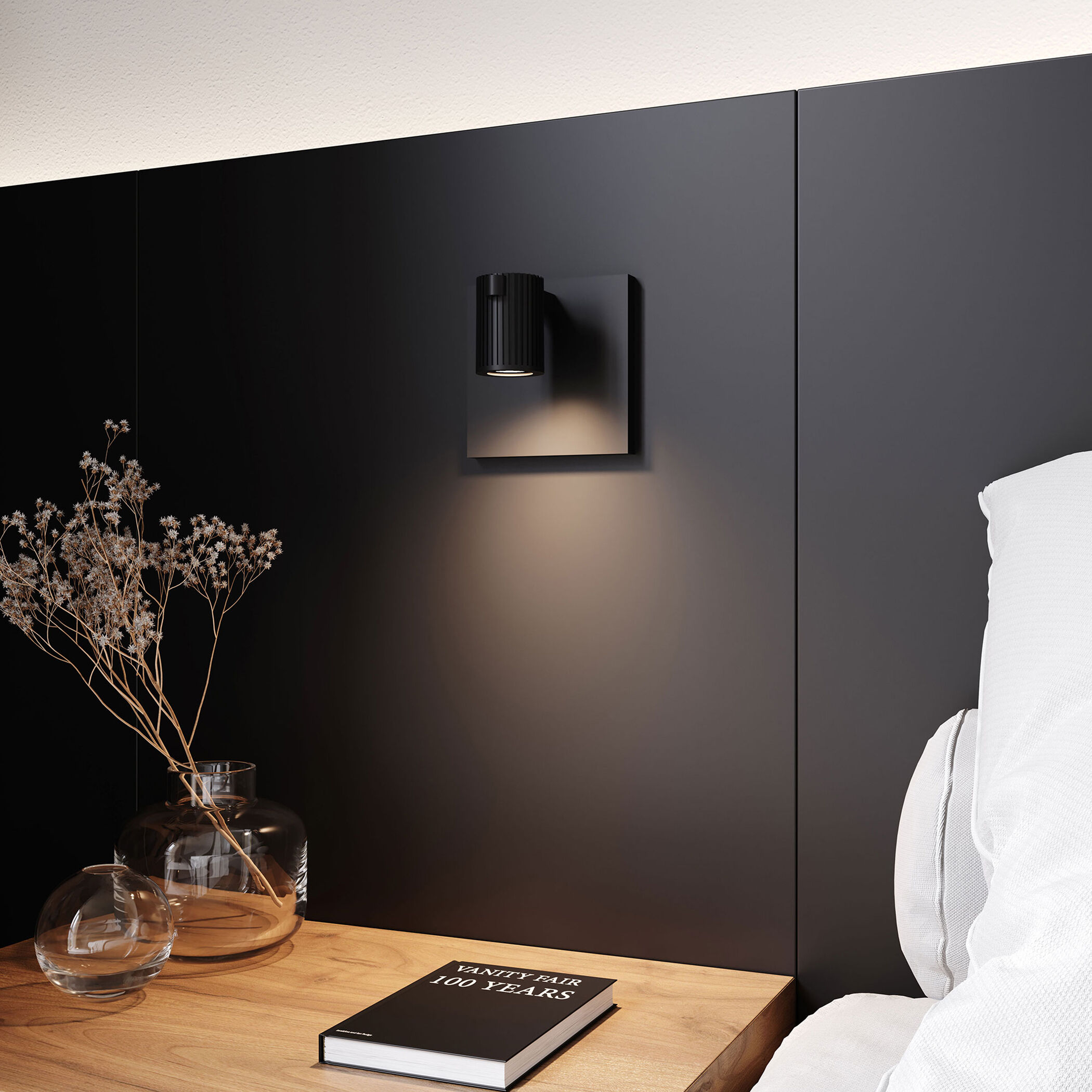 Suspenders LED 2 inch Satin Black ADA Modular Wall Mount Wall Light