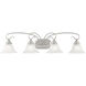 Coronado 4 Light 36 inch Brushed Nickel Bath Vanity Wall Light
