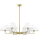 Leila 6 Light 44 inch Luxe Gold Chandelier Ceiling Light