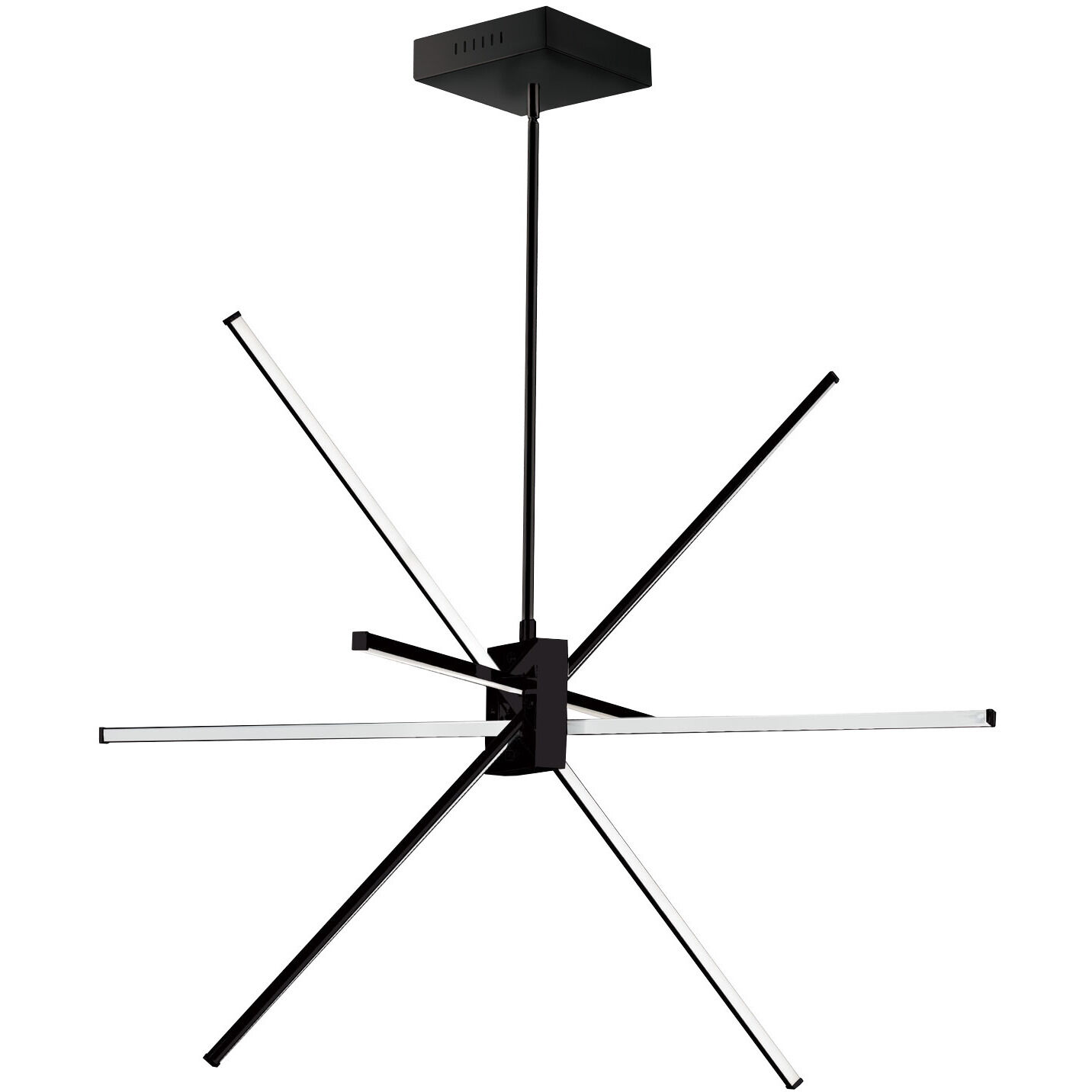 Summit LED 30 inch Matte Black Chandelier Ceiling Light, Swivel