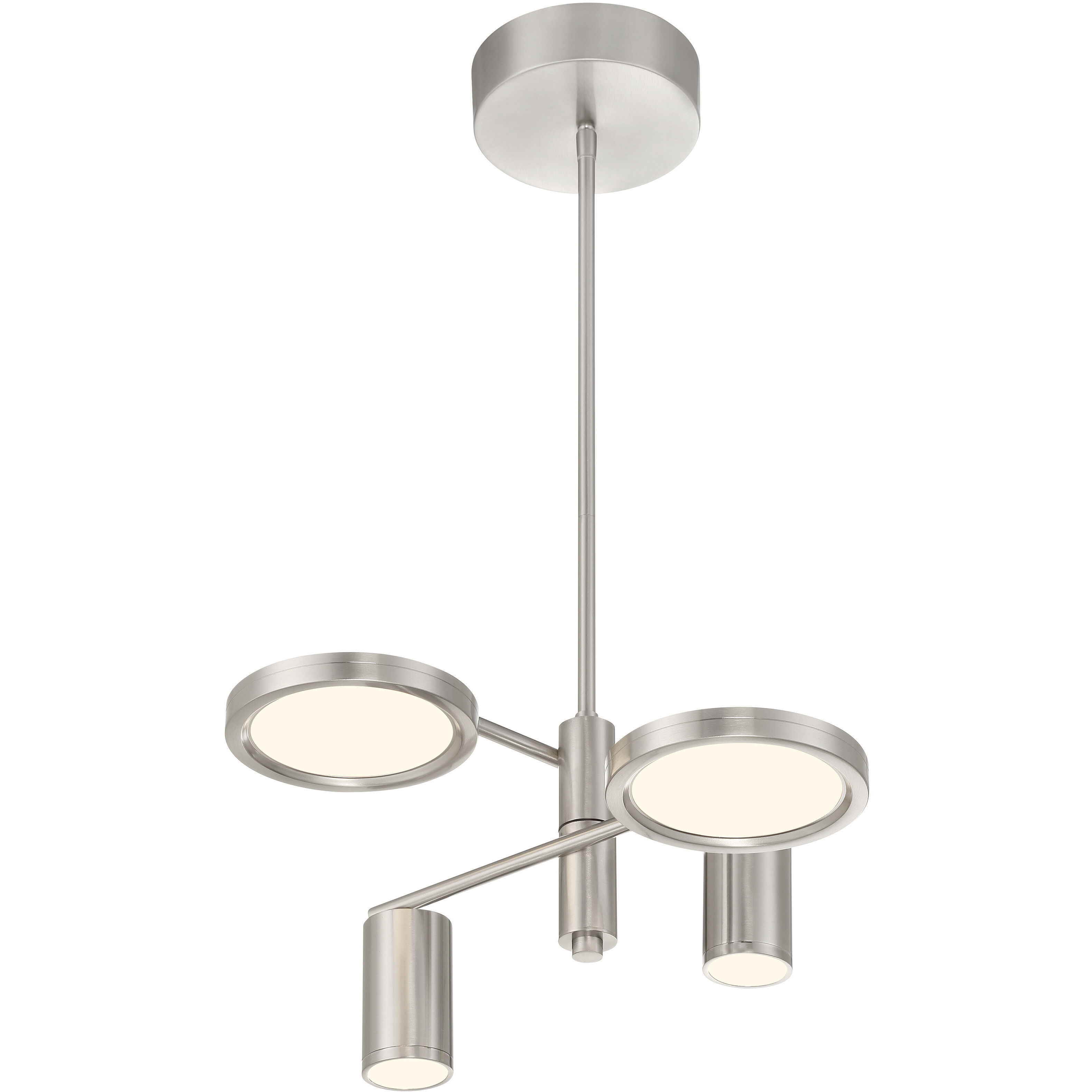 Swivel LED 19.75 inch Brushed Nickel Chandelier Ceiling Light