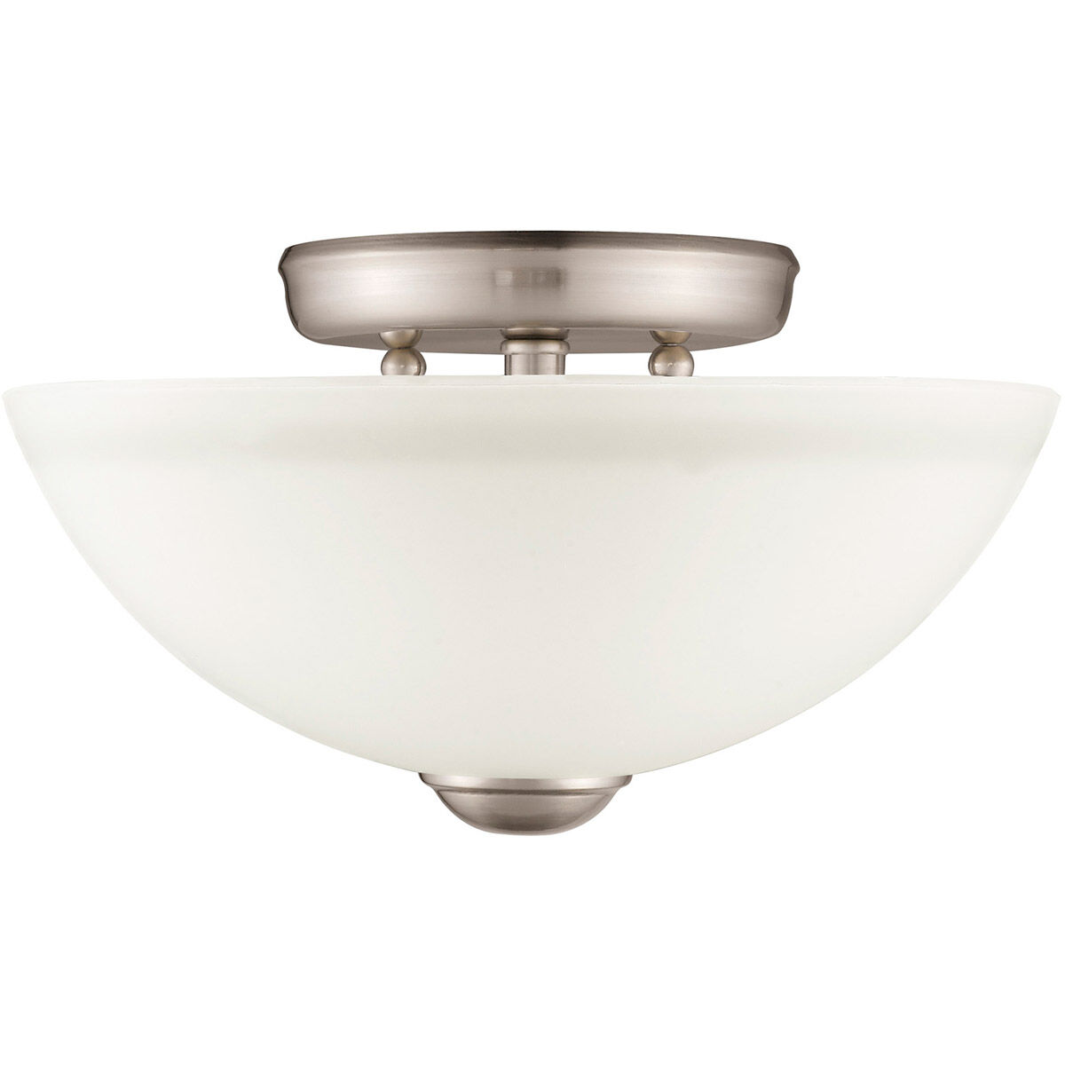 Somerset 2 Light 11 inch Brushed Nickel Semi-Flush Mount Ceiling Light