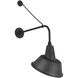 Thomas O'Brien Academy Barn Light LED 35.5 inch Matte Black Anchored Rex Barn Light in 12.5" Matte Black Tilted Bowers Shade