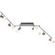 Dallas Brushed Aluminum 4.5 watt 6 Light Adjustable Spot Light