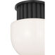 Chapman & Myers Nolan LED 8 inch Bronze Flush Mount Ceiling Light in White Glass