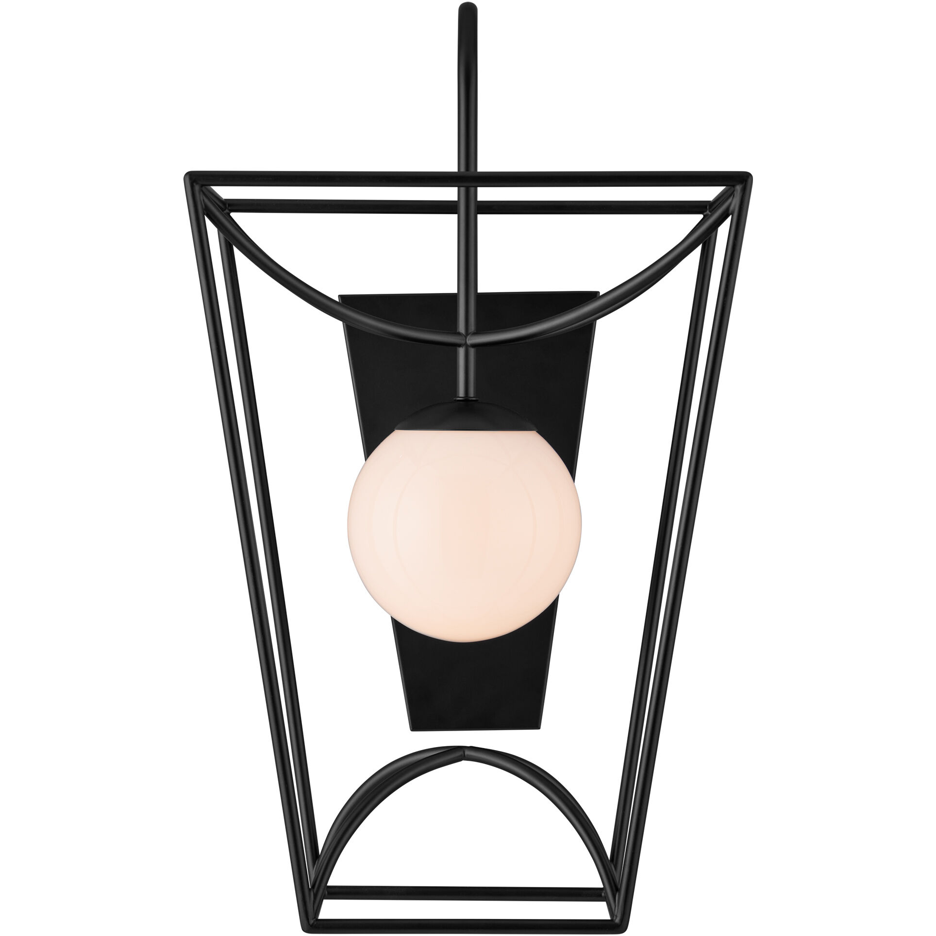 Rochefort 1 Light 23.5 inch Black/White Indoor/Outdoor Wall Sconce, Small