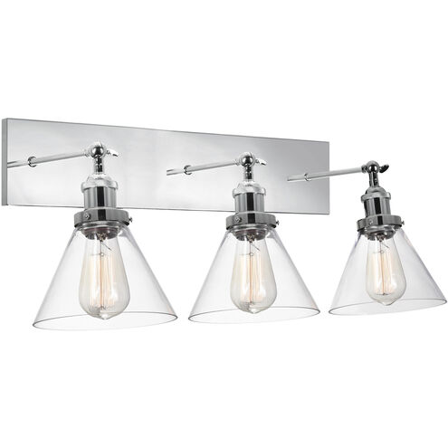 Eustis 3 Light 24 inch Polished Nickel Wall Light
