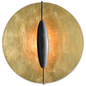 Pinders 1 Light 20 inch Contemporary Gold Leaf/French Black Wall Sconce Wall Light