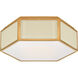 kate spade new york Bradford 2 Light 13 inch Cream and Soft Brass Flush Mount Ceiling Light, Small