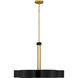 Balsam 6 Light 28 inch Matte Black Chandelier Ceiling Light