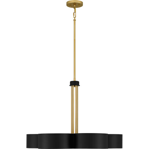 Balsam 6 Light 28 inch Matte Black Chandelier Ceiling Light