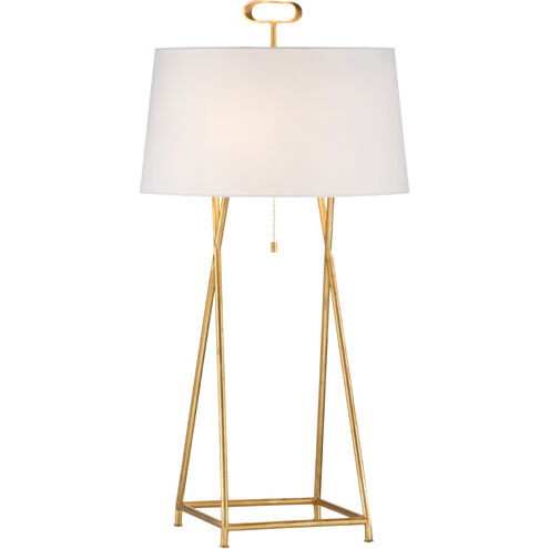 Chelsea House 34 inch 60.00 watt Antique Gold Leaf Table Lamp Portable Light