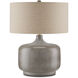 Alameda 23 inch 75 watt Gray and Polished Brass Table Lamp Portable Light