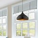 Allison 1 Light 16 inch Shiny Black Mini Pendant Ceiling Light