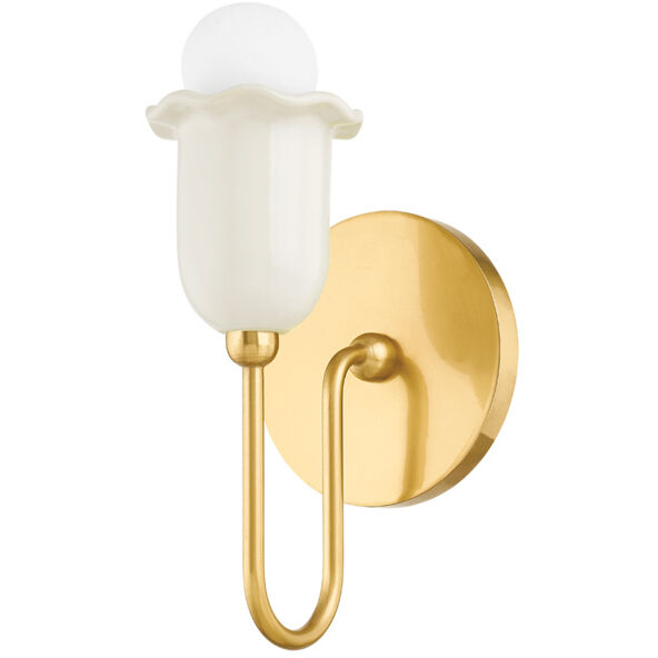 Mitzi H732101 AGB CAI Delilah 1 Light 4.75 inch Aged Brass Wall Sconce Wall Light