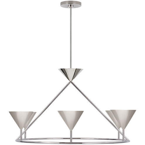 Paloma Contreras Orsay LED 36 inch Polished Nickel Ring Chandelier Ceiling Light, Large