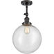 Franklin Restoration XX-Large Beacon LED 12 inch Oil Rubbed Bronze Semi-Flush Mount Ceiling Light in Seedy Glass, Franklin Restoration