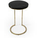 Shounderia Marble Side Table in Black