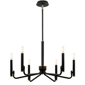 Bedford LED 24 inch Matte Black Chandelier Ceiling Light