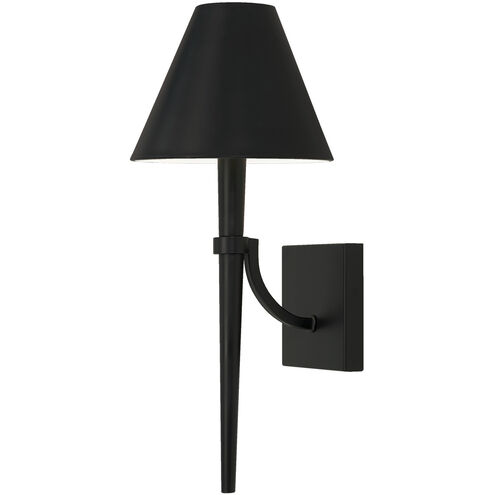 Holden 1 Light 8 inch Matte Black Sconce Wall Light