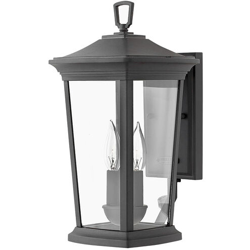 Bromley Outdoor Wall Mount Lantern in Museum Black, Non-LED, Small