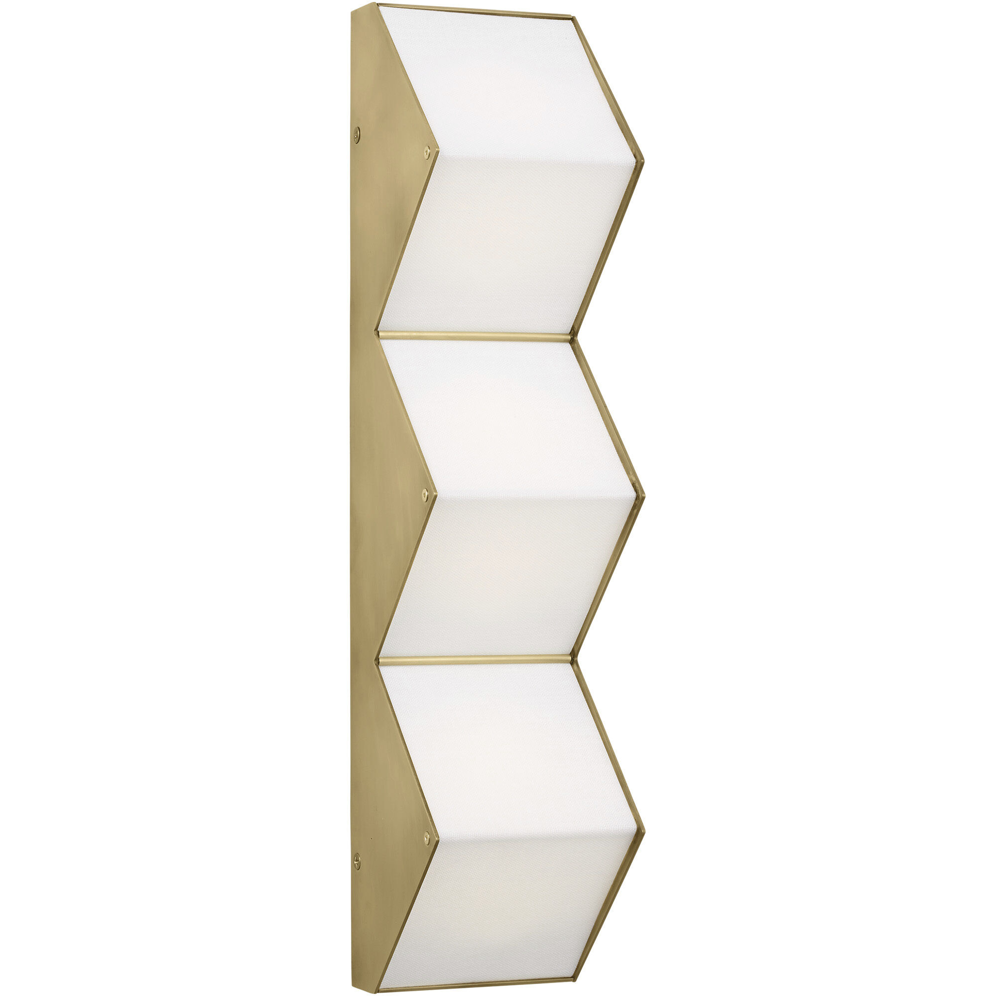 Clodagh Zig Zag Wall Sconce Wall Light in Natural Brass
