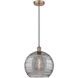 Edison Athens Deco Swirl 1 Light 13.75 inch Antique Copper Cord Hung Pendant Ceiling Light