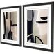 Abstract Collection Modern Rubbed Matte Espresso Wood With Honeycomb Embossing Framed Art